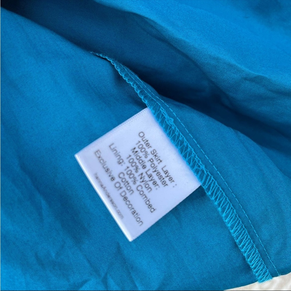Hanna Andersson Girls Teal Blue Rainbow Sparkles Tulle Skirt NWT 12/150 - Picture 4 of 5